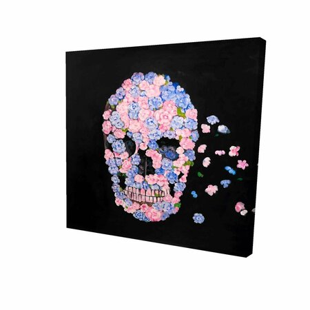 FONDO 16 x 16 in. Flower Skull-Print on Canvas FO2793498